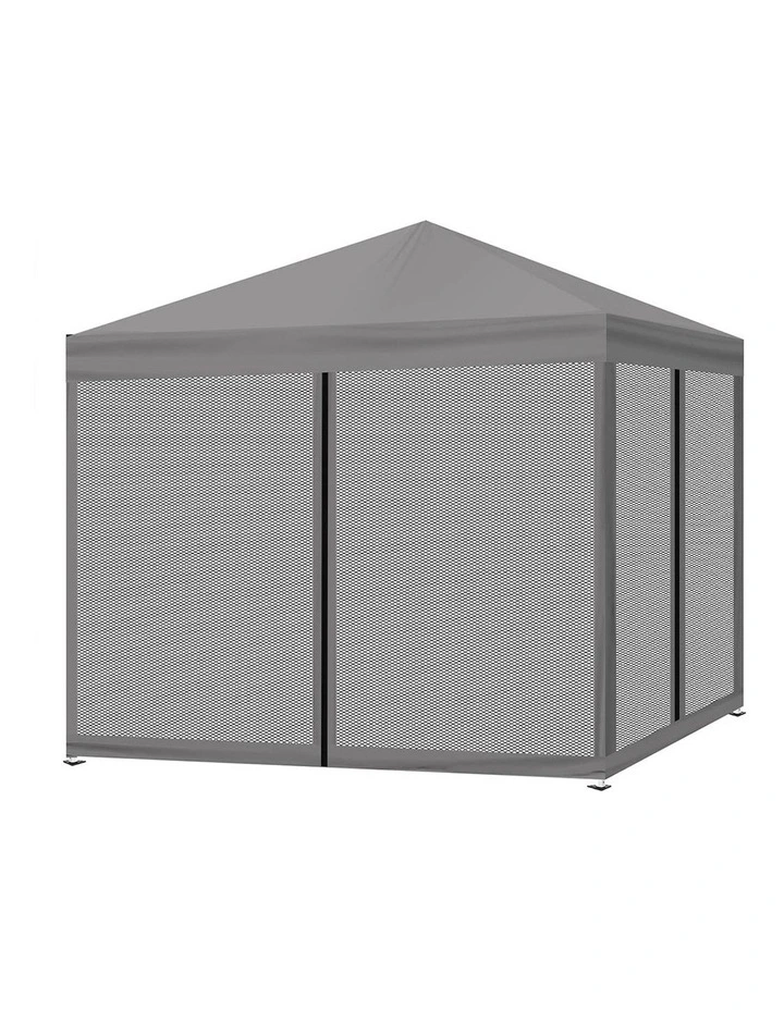 Gazebo Pop Up Marquee Wedding Tent 3x3m in Grey image 1