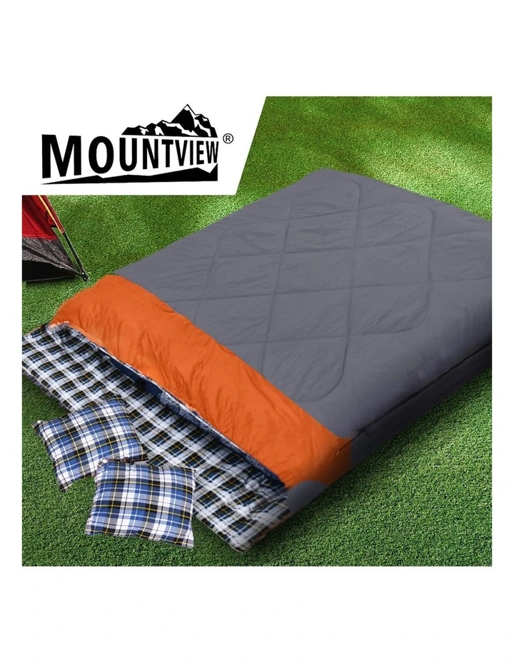 Outdoor Camping -10Thermal Double Sleeping Bag in Grey image 7