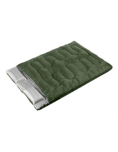Outdoor Camping -0-18 Thermal Double Sleeping Bag in Army Green