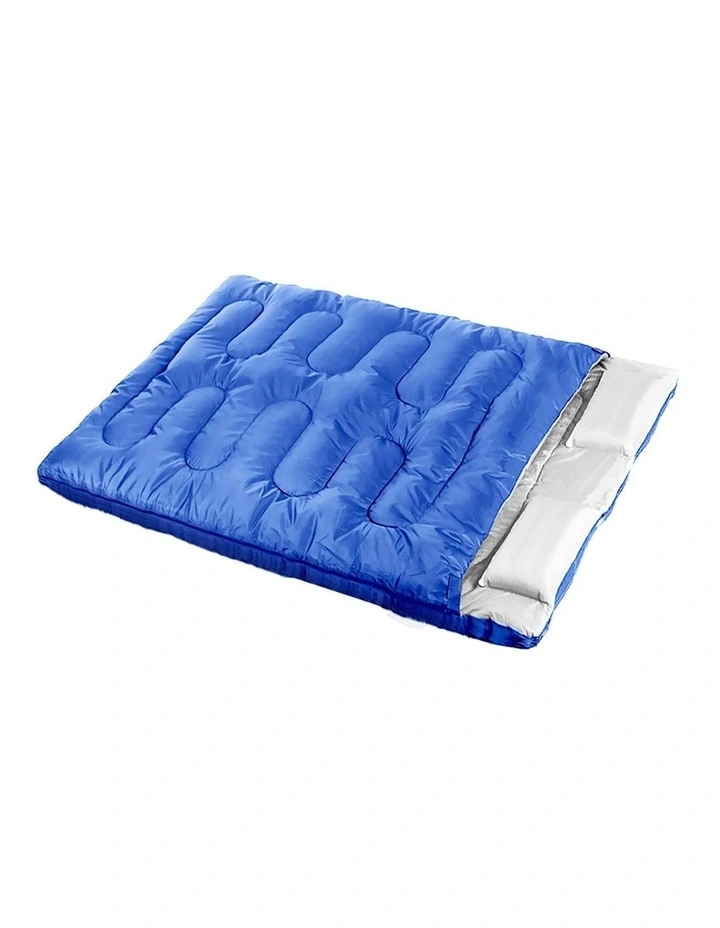 Outdoor Camping 0-18 Thermal Double Sleeping Bag in Blue image 2
