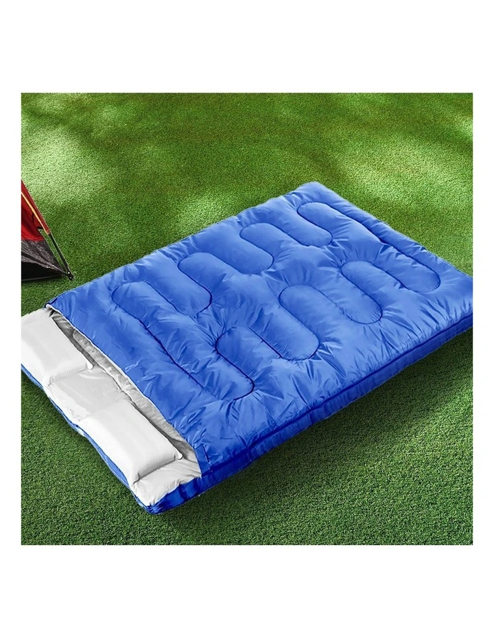 Outdoor Camping 0-18 Thermal Double Sleeping Bag in Blue image 7