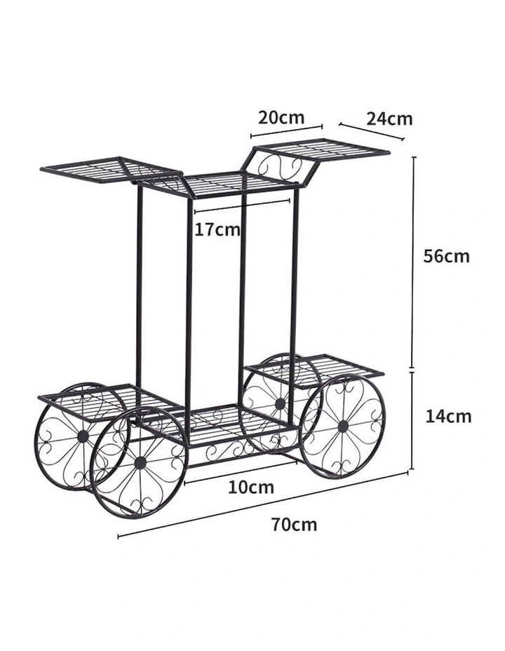 Metal Plant Stand in Black image 3