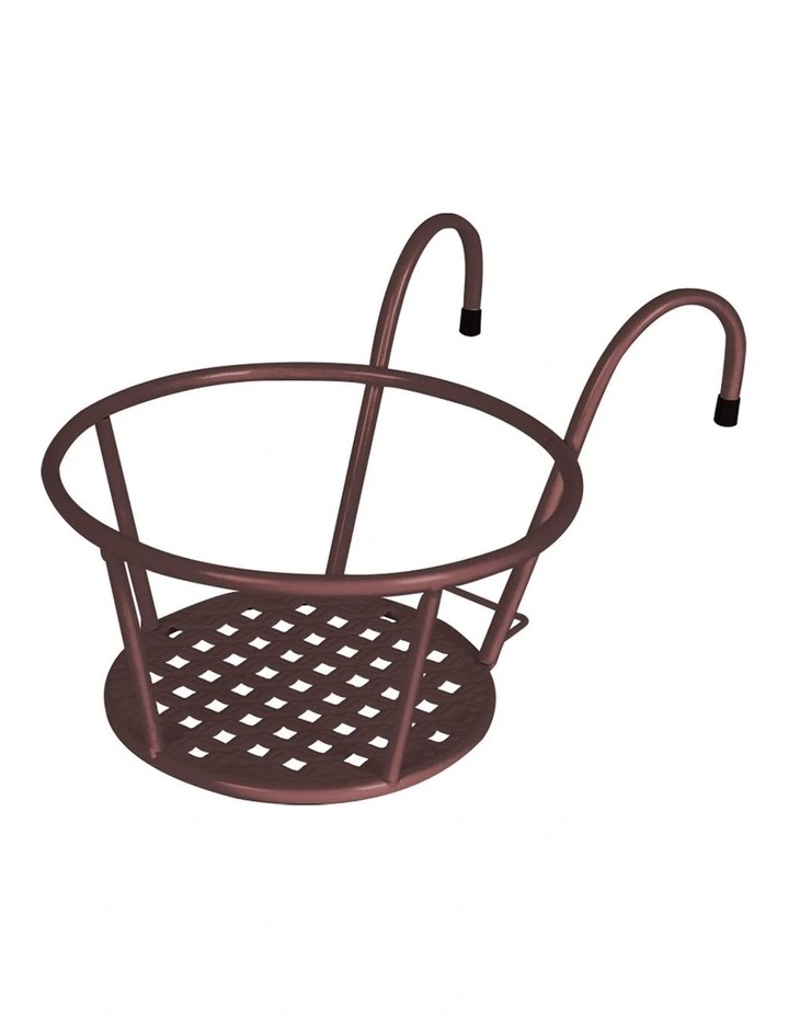 Flower Holder Hanging Pot Basket in Brown image 1