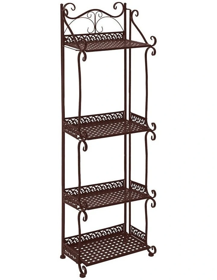4 Tiers Metal Plant Stand in Bronze image 1
