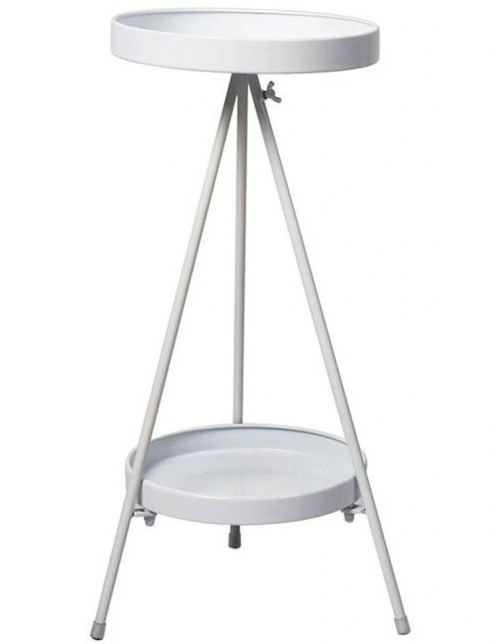 2 Tier Outdoor Indoor Plant Stand in White image 2