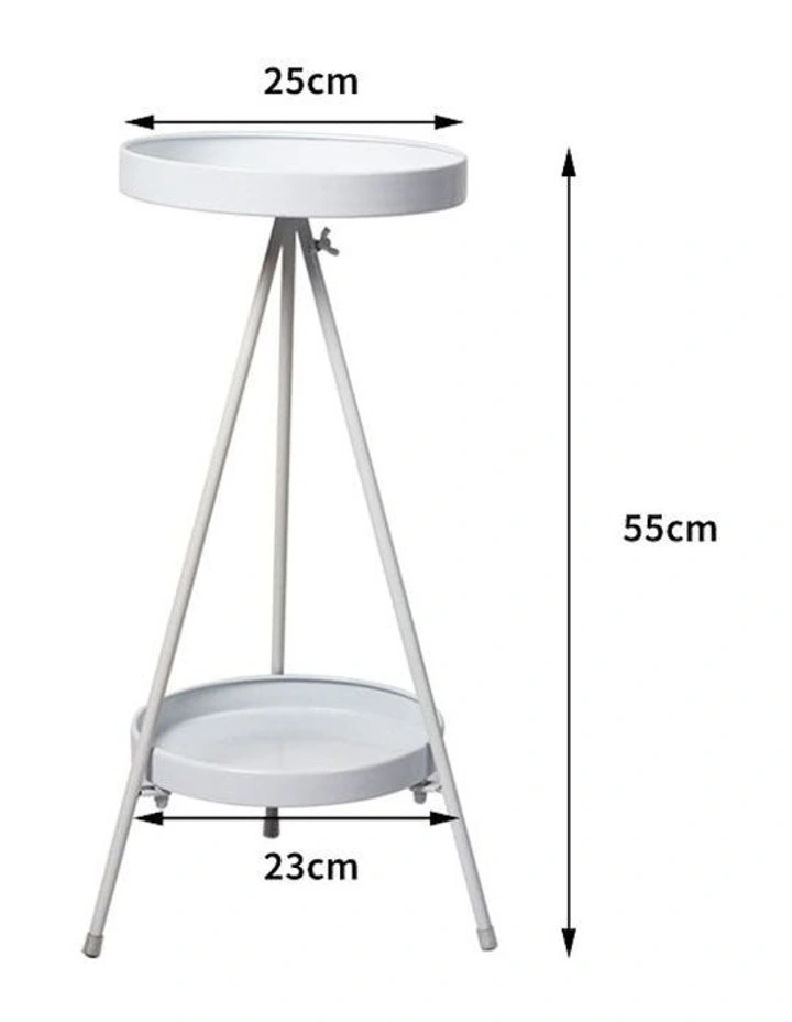 2 Tier Outdoor Indoor Plant Stand in White image 3