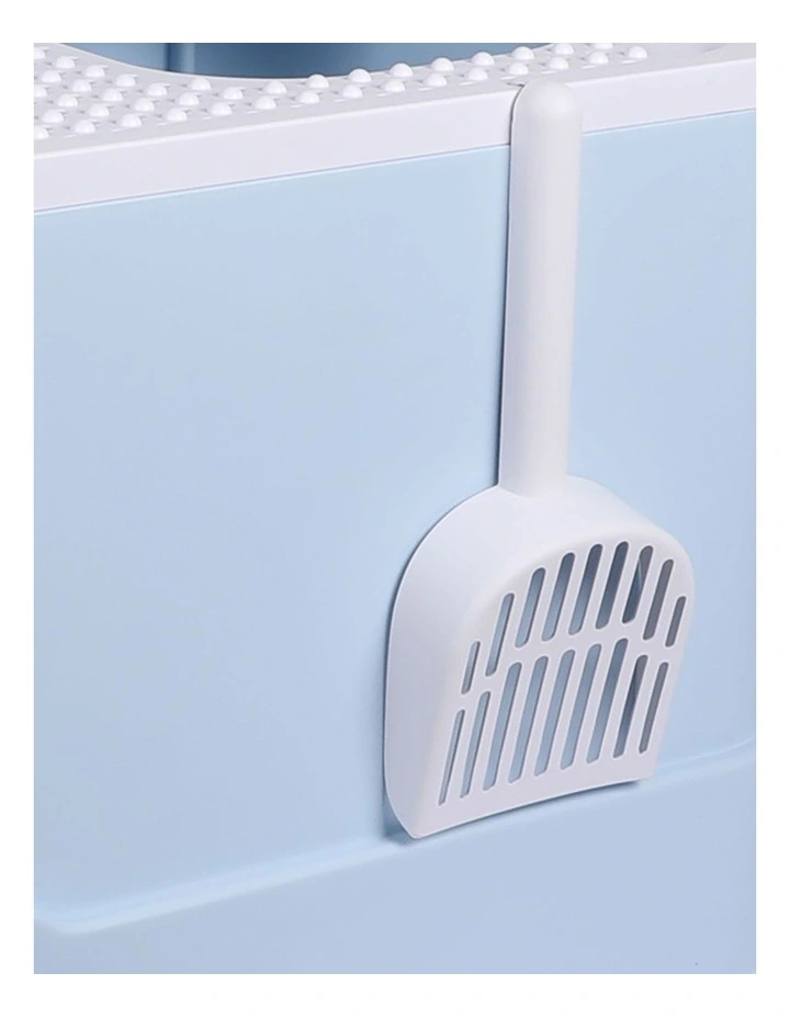 Litter Box Fully Enclosed Kitty Toilet in Blue image 5