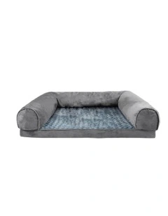 Soft Warm Plush Velvet Pet Bed Cover M in Grey