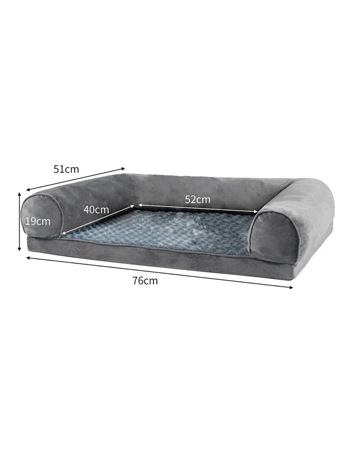 Soft Warm Plush Velvet Pet Bed Cover M in Grey image 3