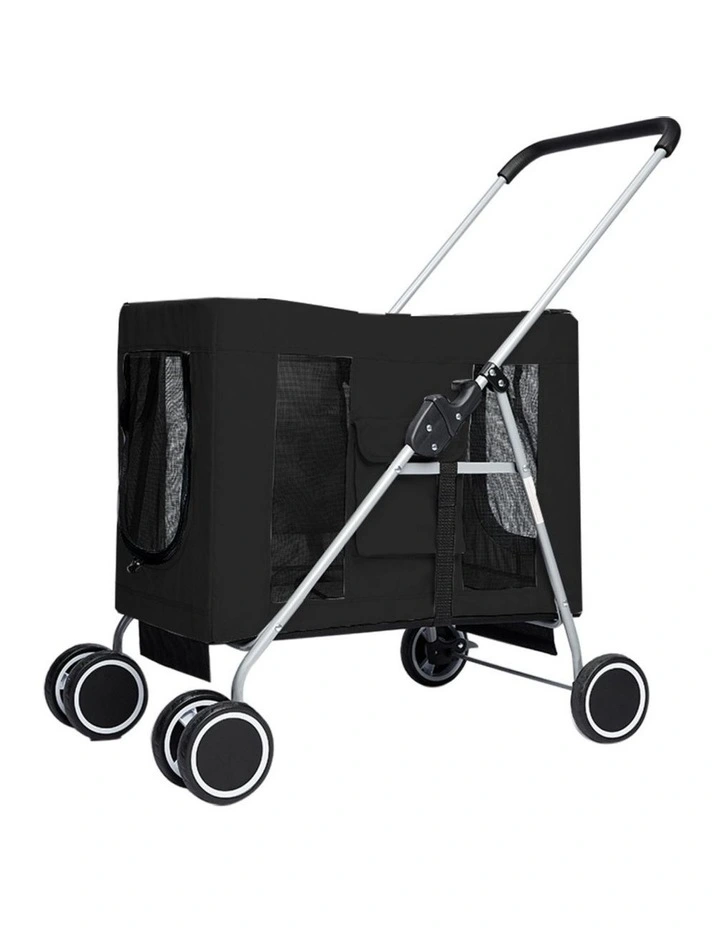 Foldable Pet Stroller in Black image 1