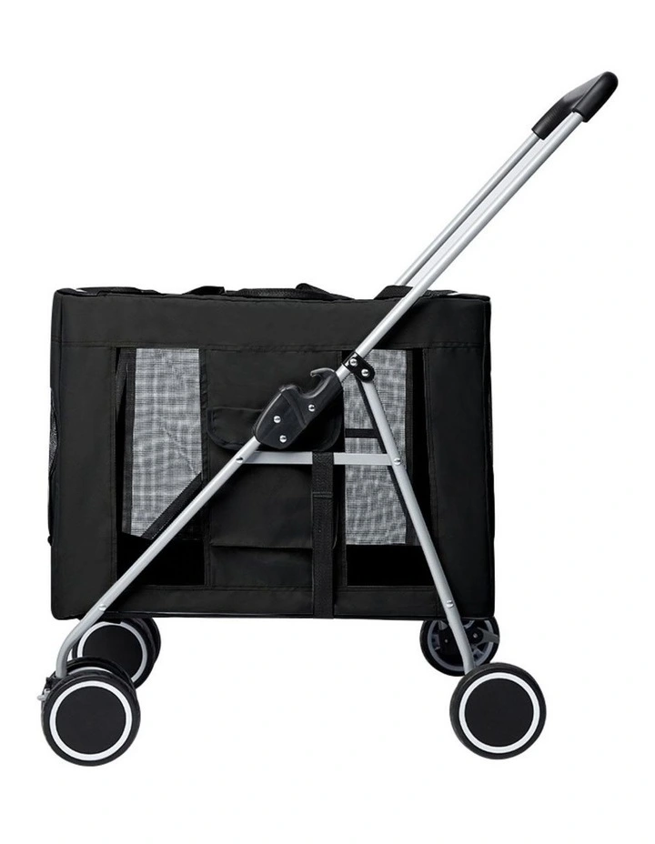 Foldable Pet Stroller in Black image 4