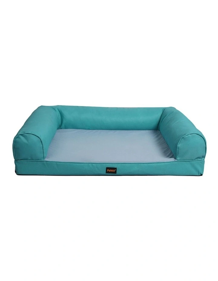 Insect Prevention Non-toxic Bolster Pet Cooling Bed M in Green image 2