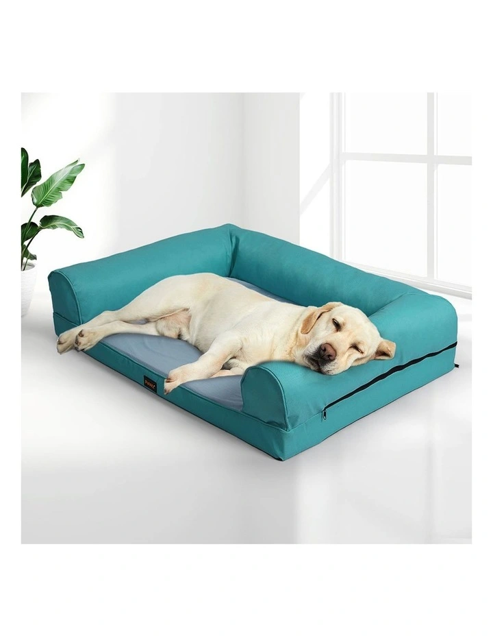 Insect Prevention Non-toxic Bolster Pet Cooling Bed M in Green image 7