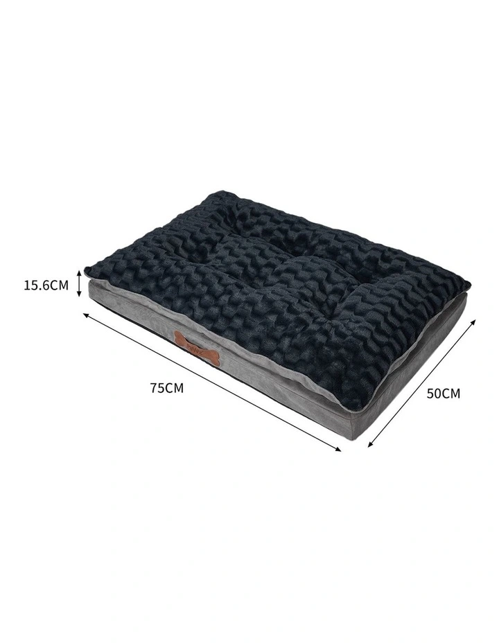 Soft Plush Comfy Pet Calming Bed S in Dark Grey image 3