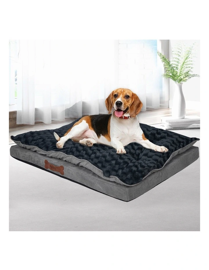 Soft Plush Comfy Pet Calming Bed S in Dark Grey image 7
