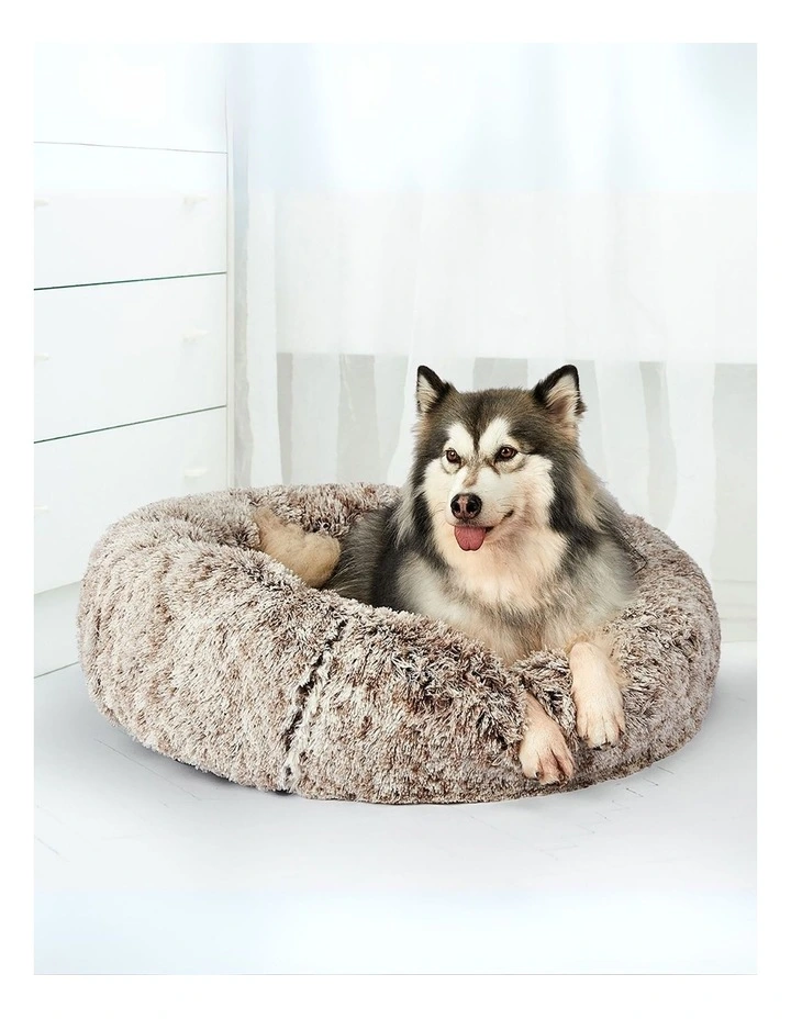 Replaceable Cover For Pet Calming Bed XL in Brown image 2