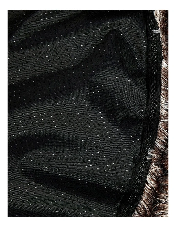 Replaceable Cover For Pet Calming Bed XL in Brown image 6