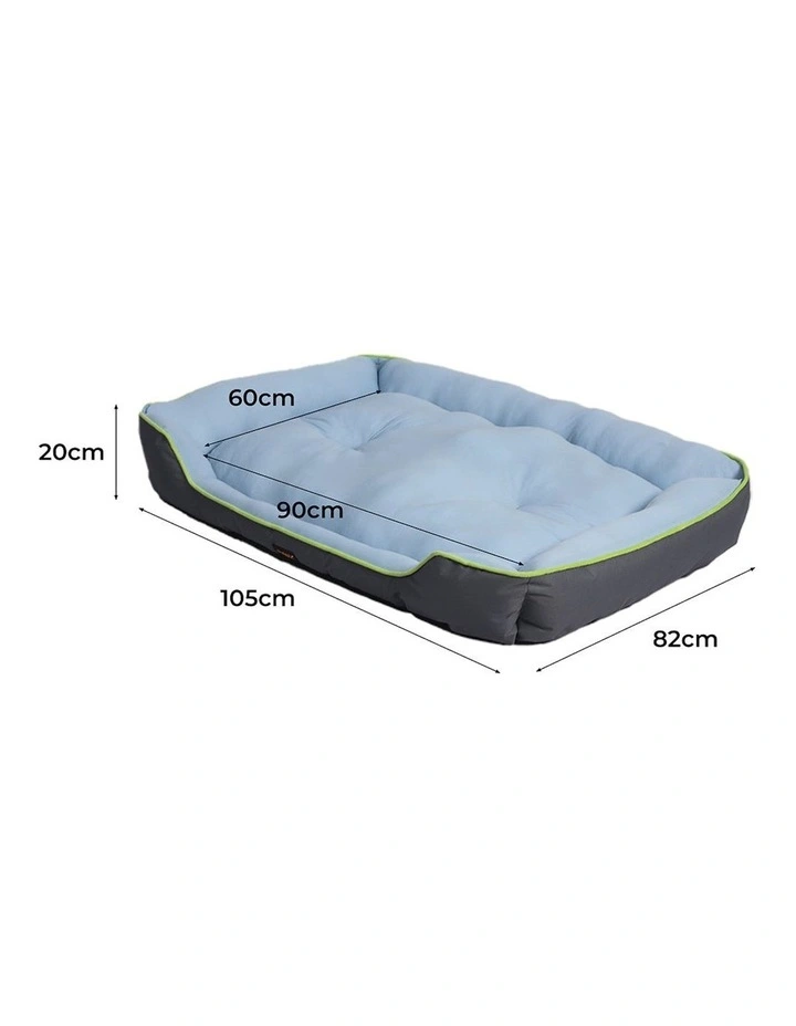Insect Prevention Pet Cooling Bolster Bed XL in Grey image 3