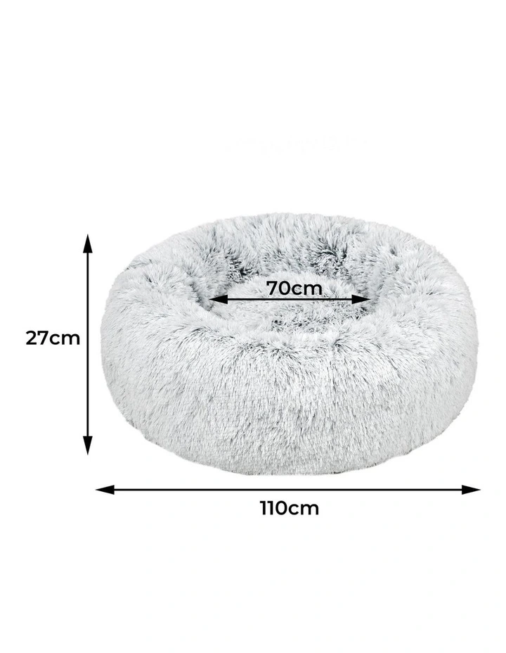 Replaceable Cover For Pet Round Calming Bed XL in Charcoal image 3