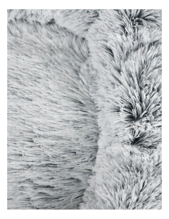 Replaceable Cover For Pet Round Calming Bed XL in Charcoal image 5