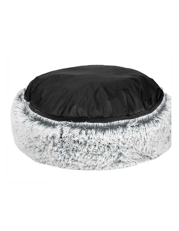Replaceable Cover For Pet Round Calming Bed XL in Charcoal image 6