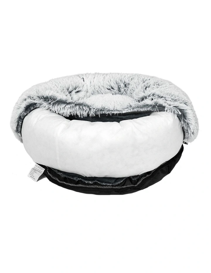 Replaceable Cover For Pet Round Calming Bed XL in Charcoal image 7
