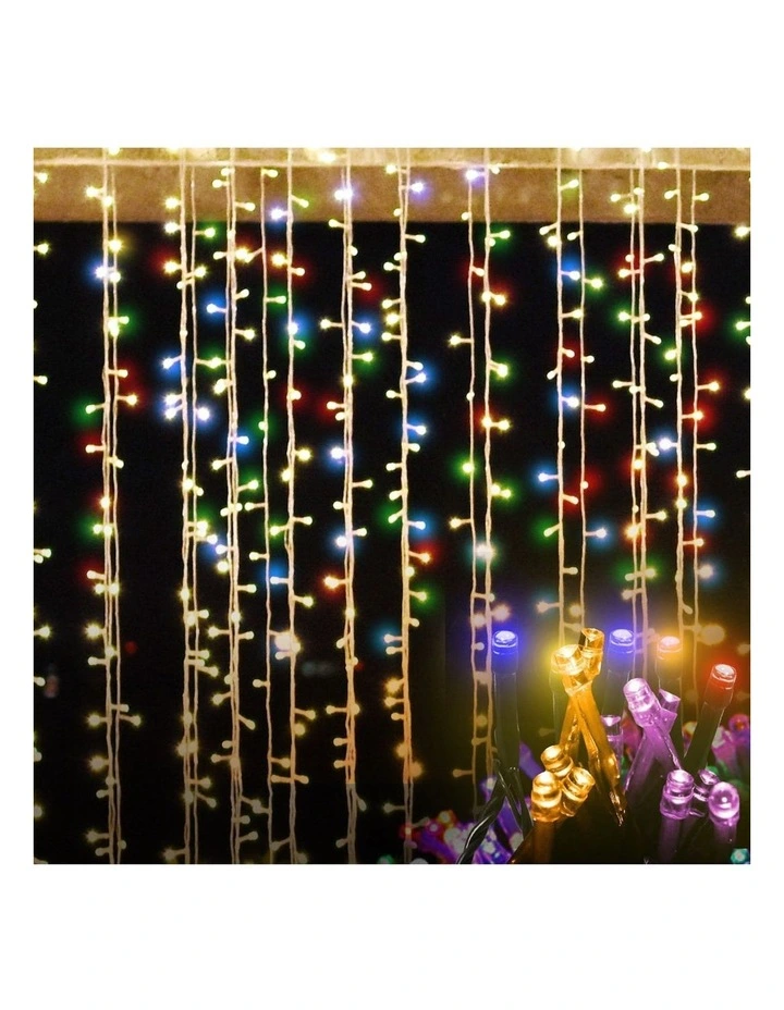 Emitto LED Curtain Fairy Lights 3x3M In Multi Colour image 7