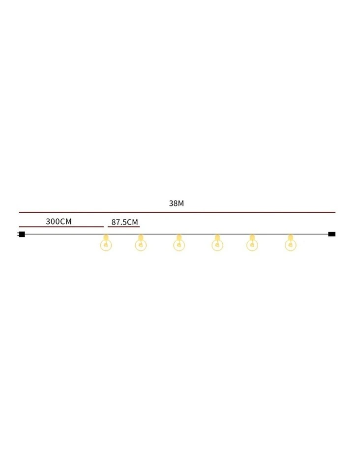 Indoor/Outdoor Festoon String Lights 38M image 3