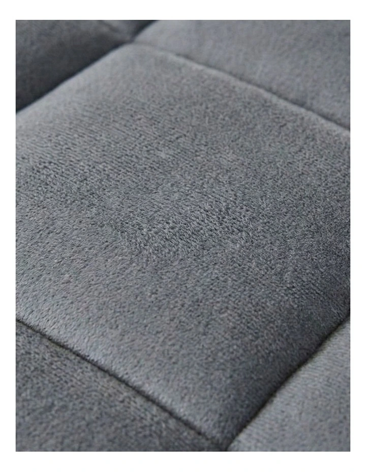 Super King Velvet Comforter Quilt in Grey image 6