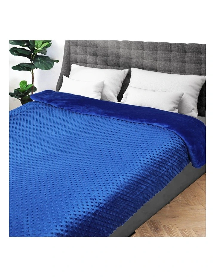 Weighted Double Blanket Cover in Blue image 7
