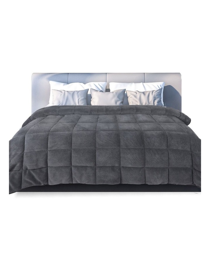 King Size Velvet 500Gsm Comforter Blanket in Grey