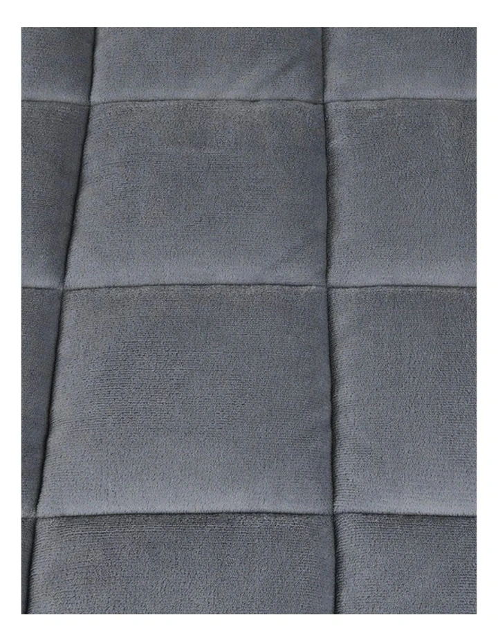 500GSM Quilt Warm Velvet Queen in Grey image 7