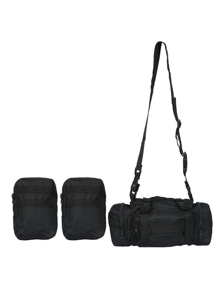 56L Detachable Camping Molle Backpack Bag in Black image 4
