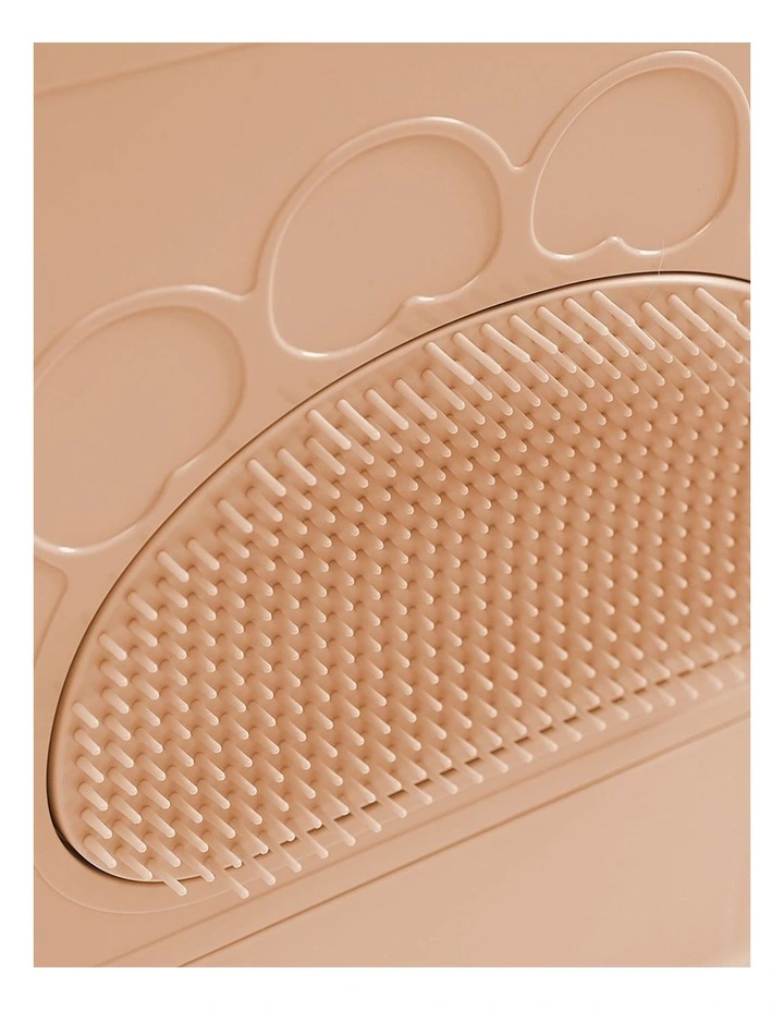 Foldable Cat Kitty Litter Box With Tray in Pink image 5