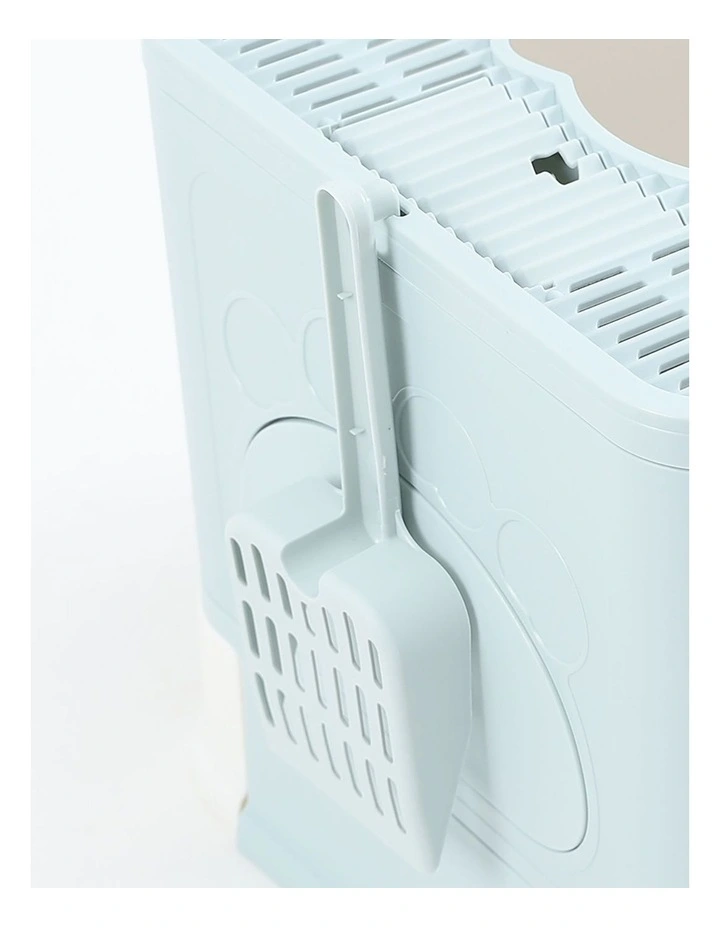 Foldable Cat Litter Box Tray in Blue image 6