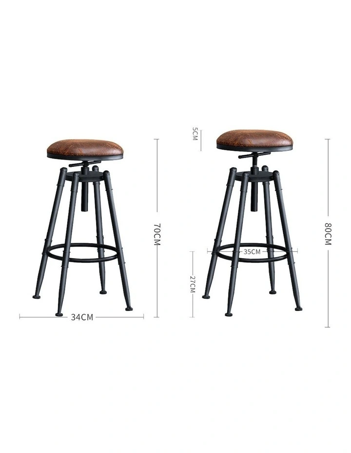 4x Bar Stools in Brown image 3