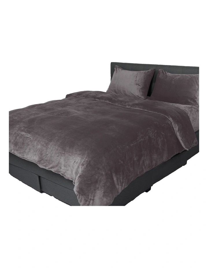Double Size Quilt Cover With Pillowcase in Grey image 2