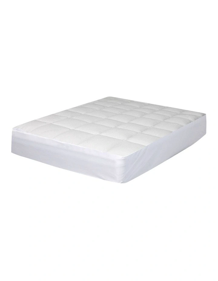 Double Bamboo Mattress Protector in White image 1