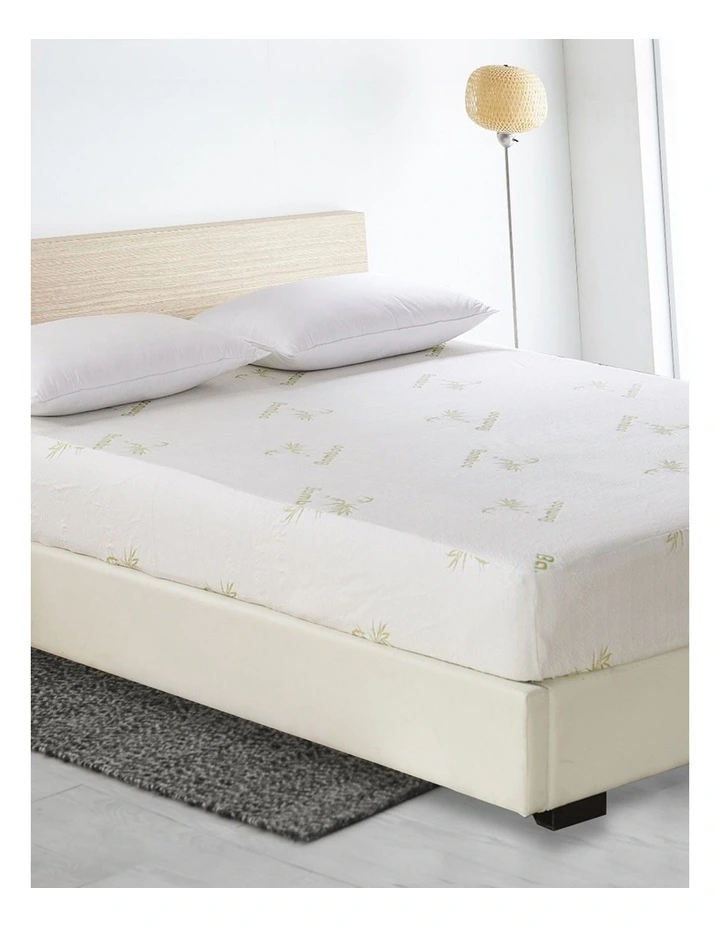 Double Topper Bamboo Hypoallergenic Sheet Mattress Protector in Grey image 1