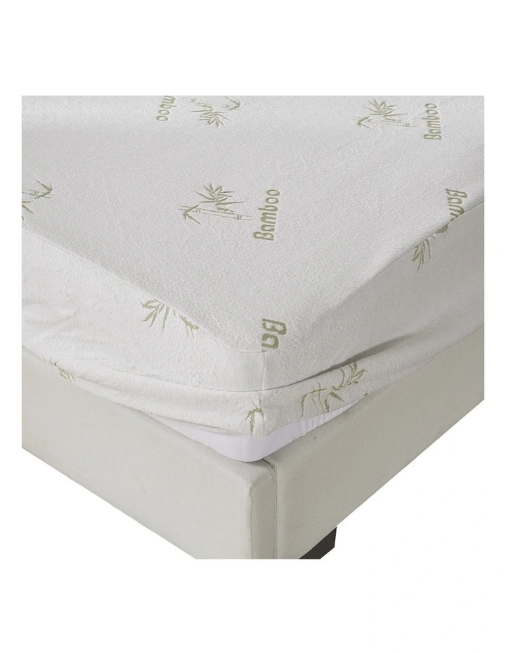 Double Topper Bamboo Hypoallergenic Sheet Mattress Protector in Grey image 5