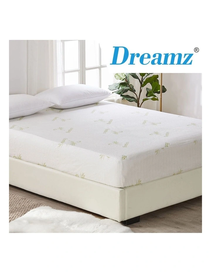 Double Topper Bamboo Hypoallergenic Sheet Mattress Protector in Grey image 7