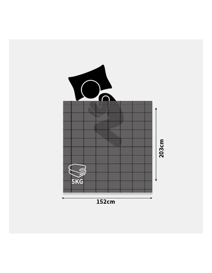 Cotton Heavy Gravity Weighted Blanket 5kg in Grey image 3