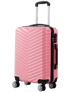 Hard Shell Carry Travel Luggage in Rose Gold