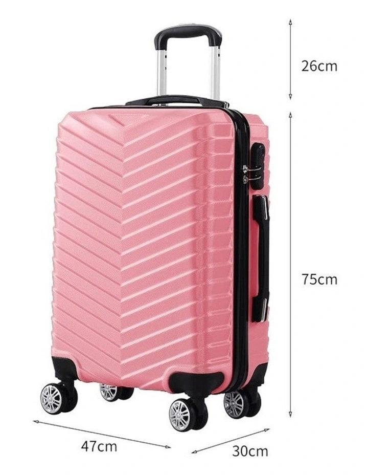 Hard Shell Carry Travel Luggage in Rose Gold image 3