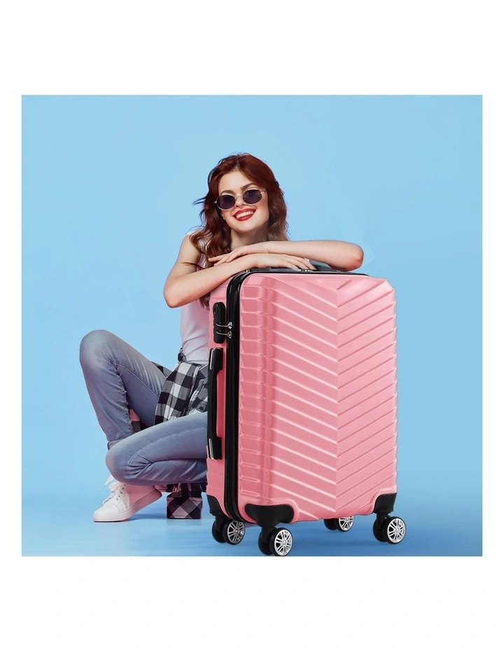 Hard Shell Carry Travel Luggage in Rose Gold image 7