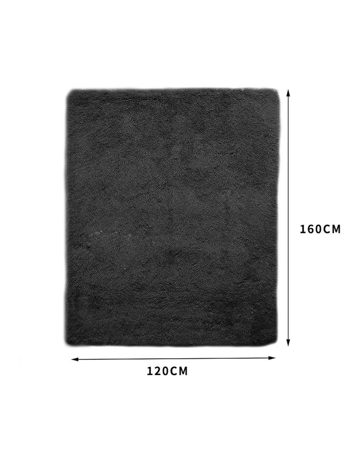 Marlow Shaggy Soft Pad Area Rug in Black image 3