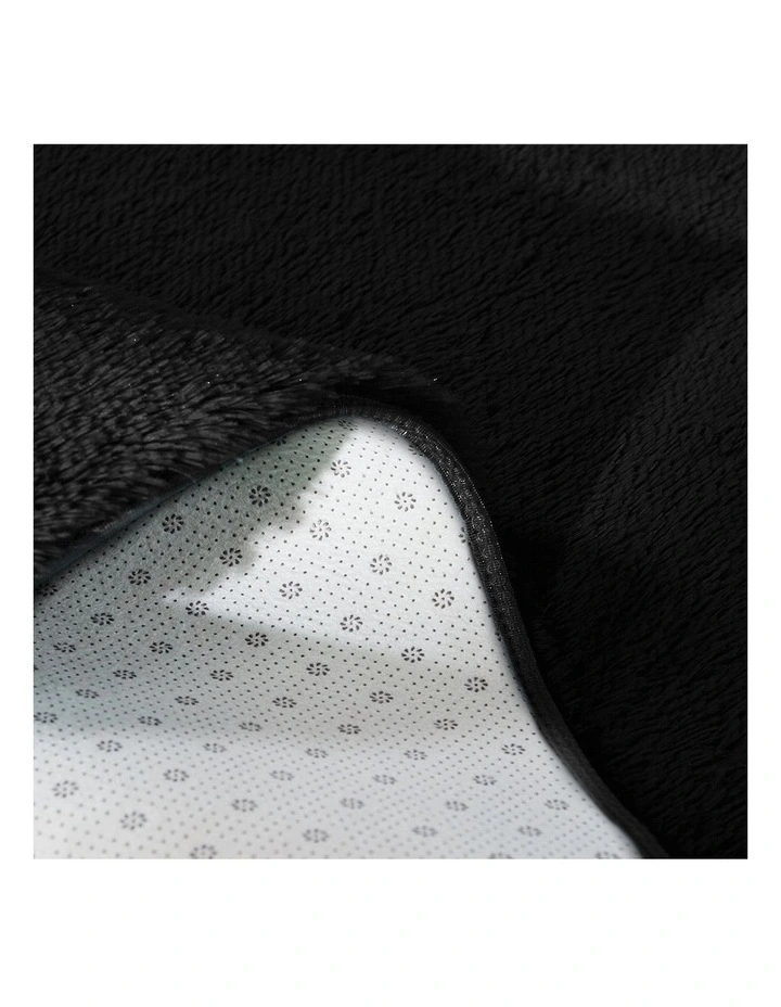 Marlow Shaggy Soft Pad Area Rug in Black image 4