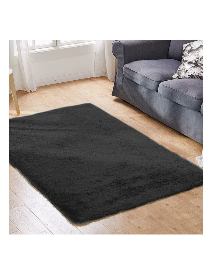 Marlow Shaggy Soft Pad Area Rug in Black image 7