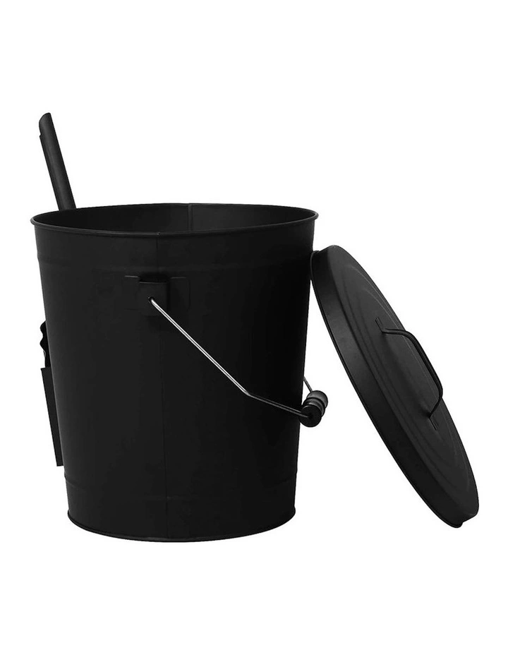 Wood Ash Bucket 22L in Matt Black image 2