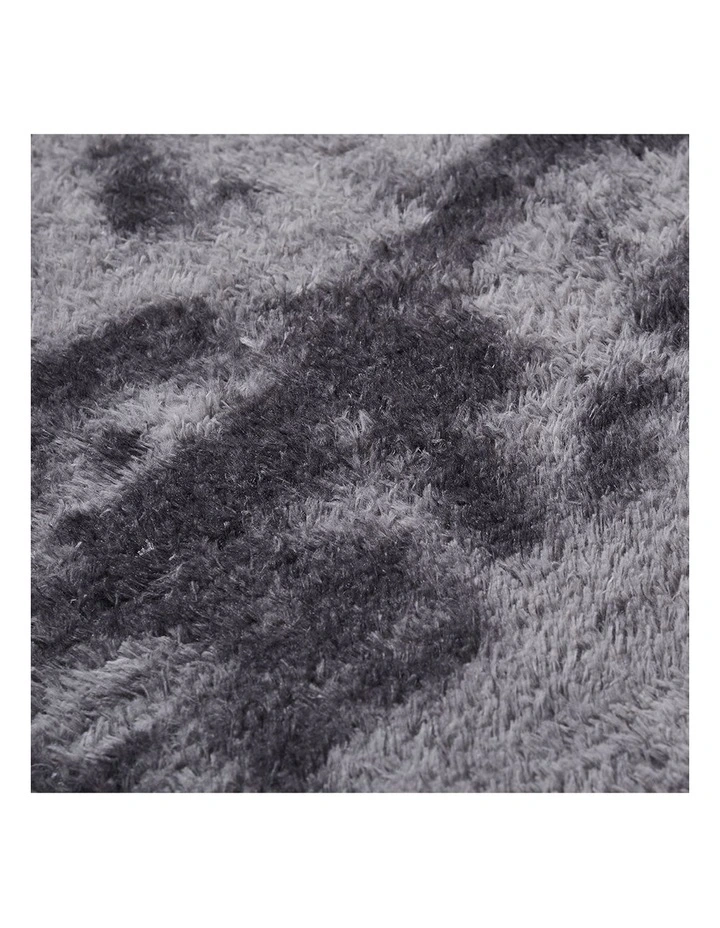 Shaggy Soft Tie-Dyed Large Area Floor Rug 160x230cm in Grey image 5